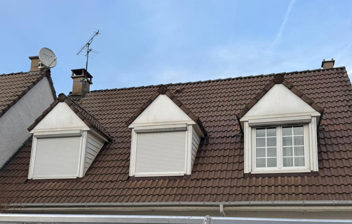 Toiture après nettoyage par drone